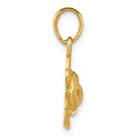 14K Yellow Gold Small Open Turtle Pendant view 2