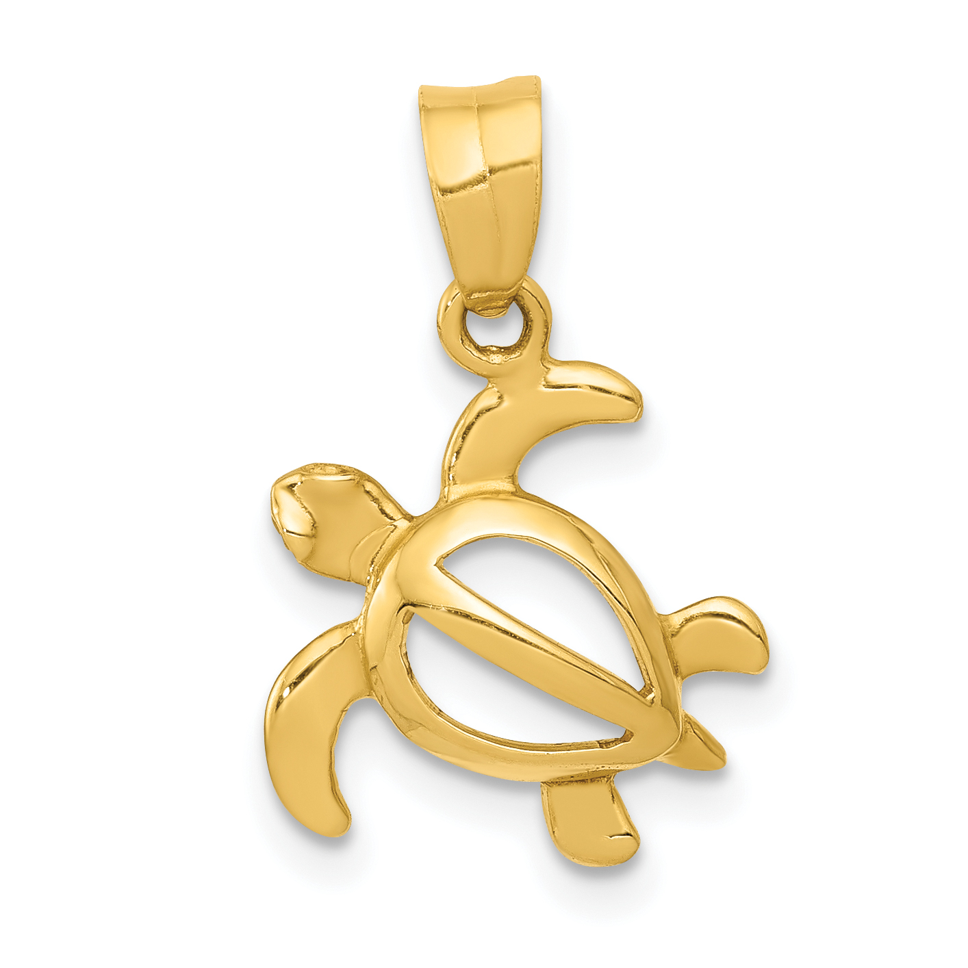 14k Open Turtle Pendant (K3306)