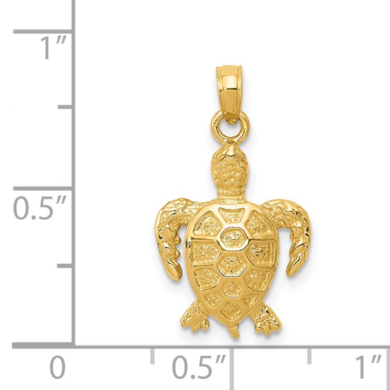 Gold Polished Turtle Pendants
