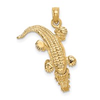 14K Alligator with Moveable Mouth Pendant view 3