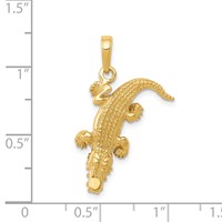 14K Alligator with Moveable Mouth Pendant view 4