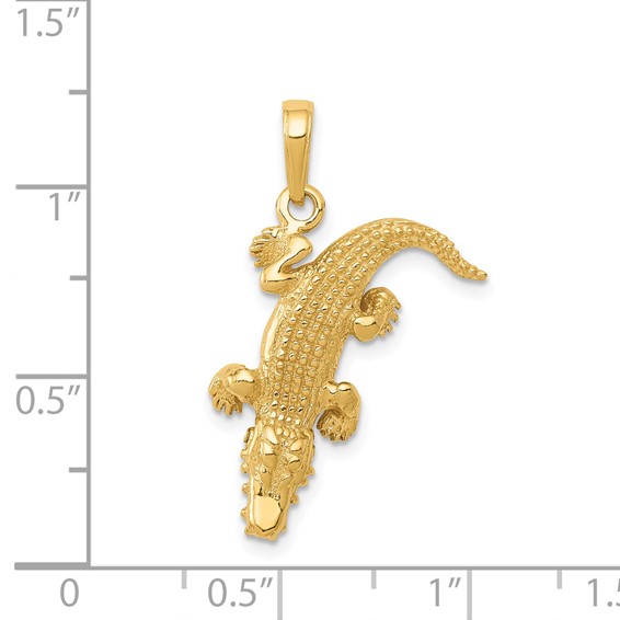 14k Alligator with Moveable Mouth Pendant