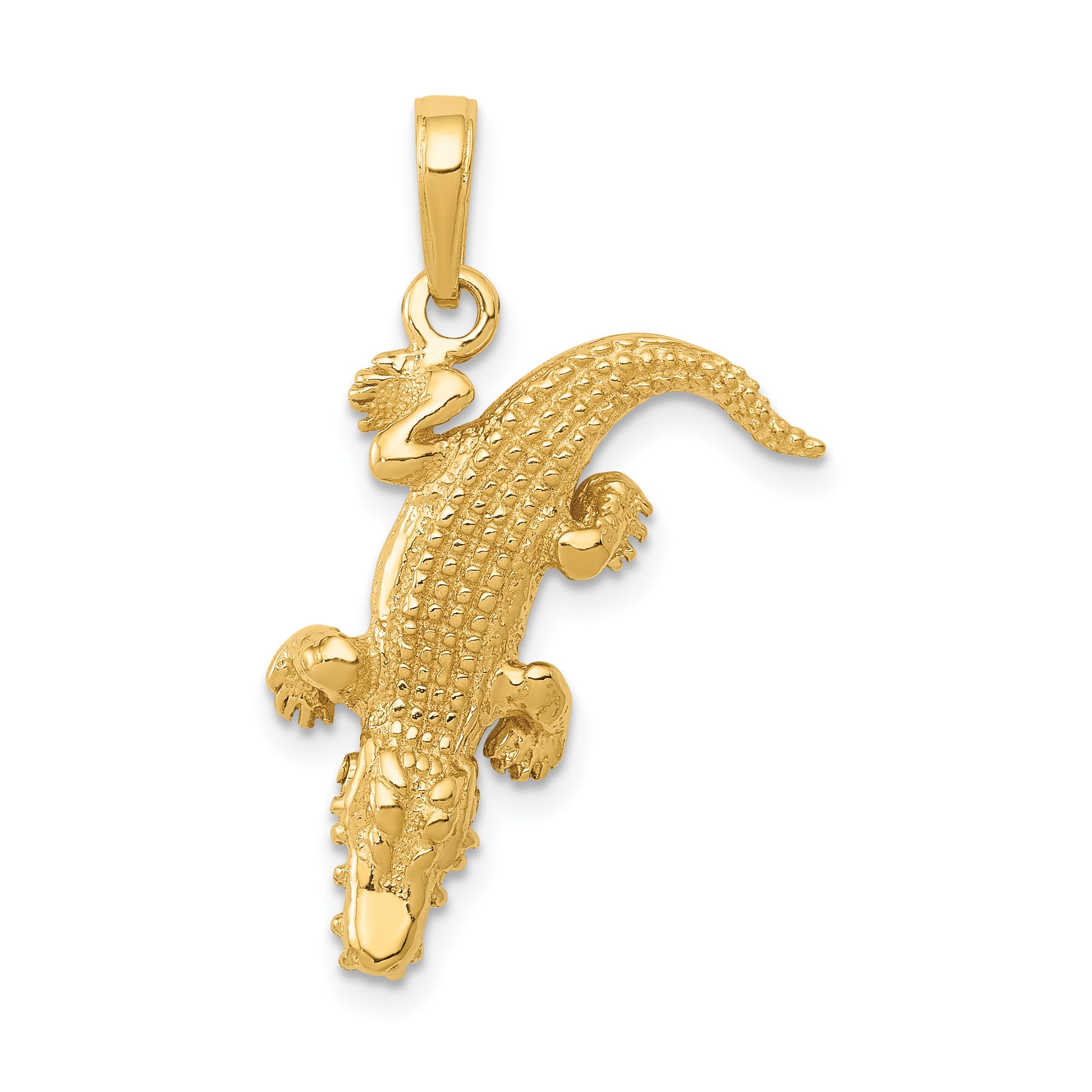 14k Moveable Alligator Pendant (K3313)