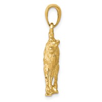 14K Yellow Gold 3-D 2-Hump Camel Pendant view 2