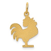 14K Yellow Gold Rooster Charm view 4