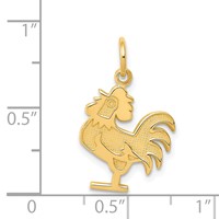 14K Yellow Gold Rooster Charm view 3