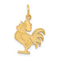 14K Yellow Gold Rooster Charm view 1