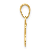 14K Yellow Gold Textured Elephant Pendant view 2