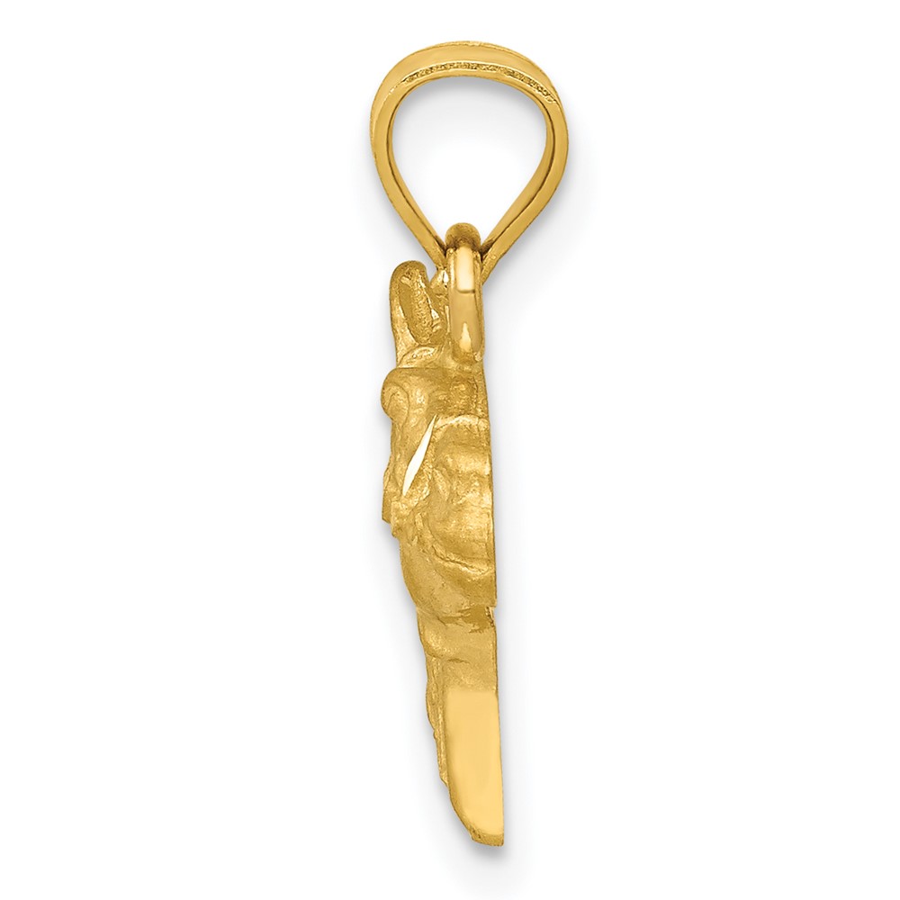 14K Diamond-cut Horse Pendant (K3336)