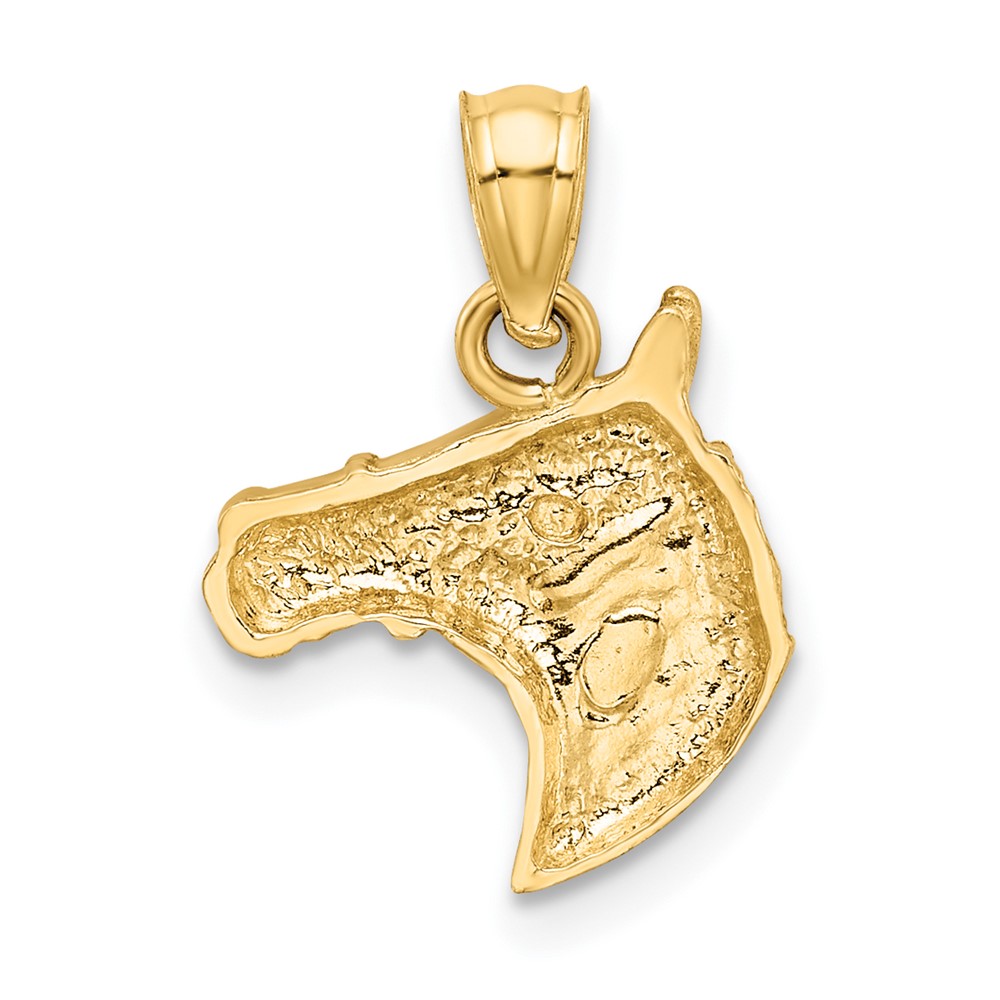 14K Diamond-cut Horse Pendant (K3336)