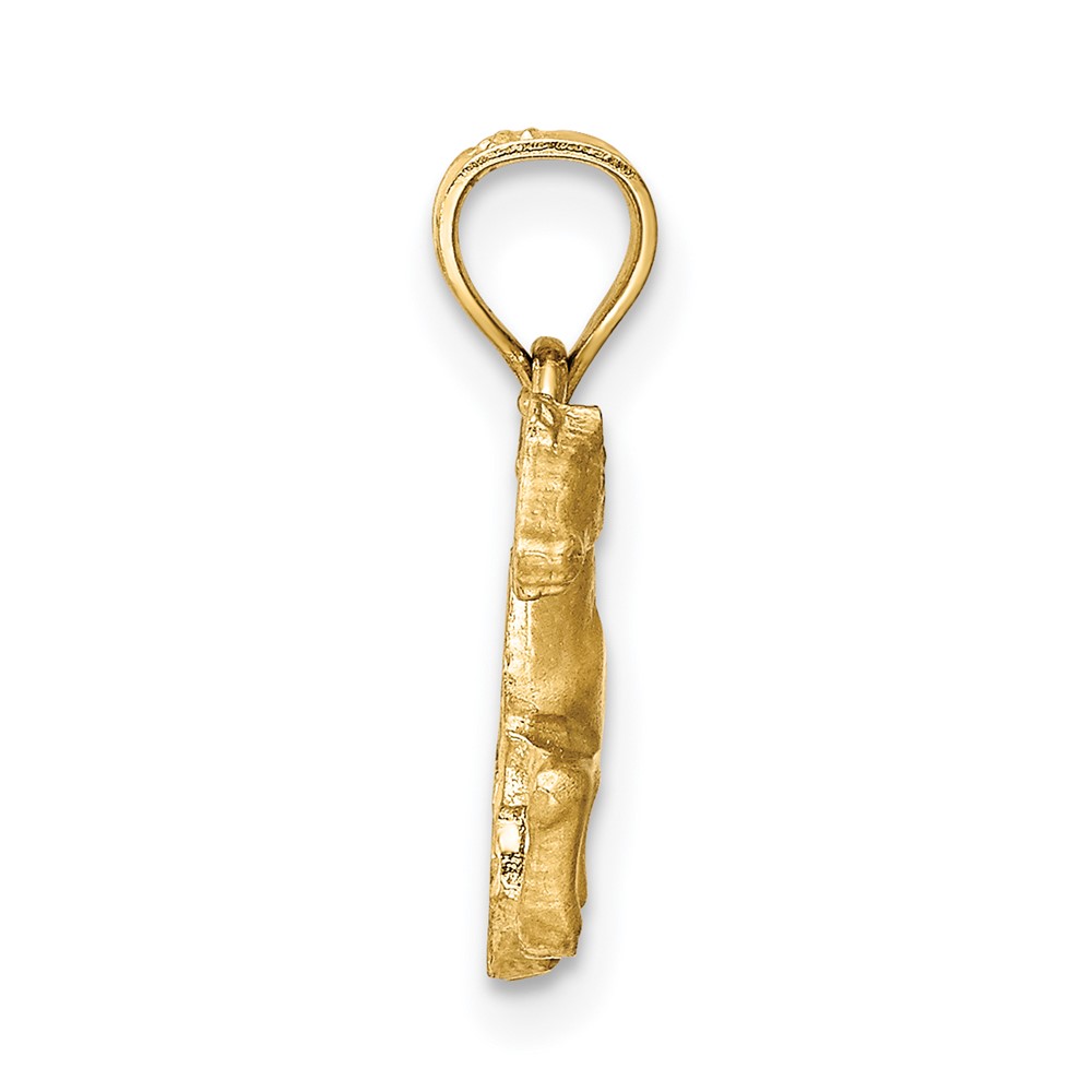 14K Diamond-cut Horse Pendant (K3337)
