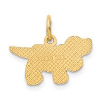 14K Yellow Gold Saint Bernard Dog Charm view 3