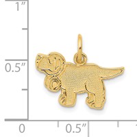 14K Yellow Gold Saint Bernard Dog Charm view 4