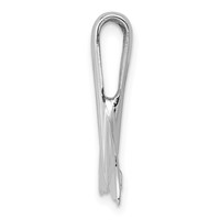 14K White Gold Whale Tail Slide view 2