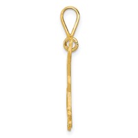 14K Textured Labrador Dog Pendant view 2