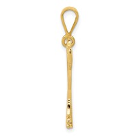 14K Textured Mastiff Dog Pendant view 2