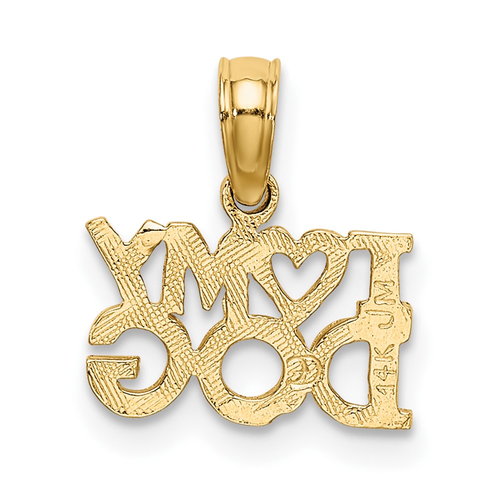 14k I HEART MY DOG Charm (K3423)