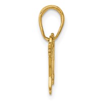 14K Yellow Gold Dog Pendant view 2