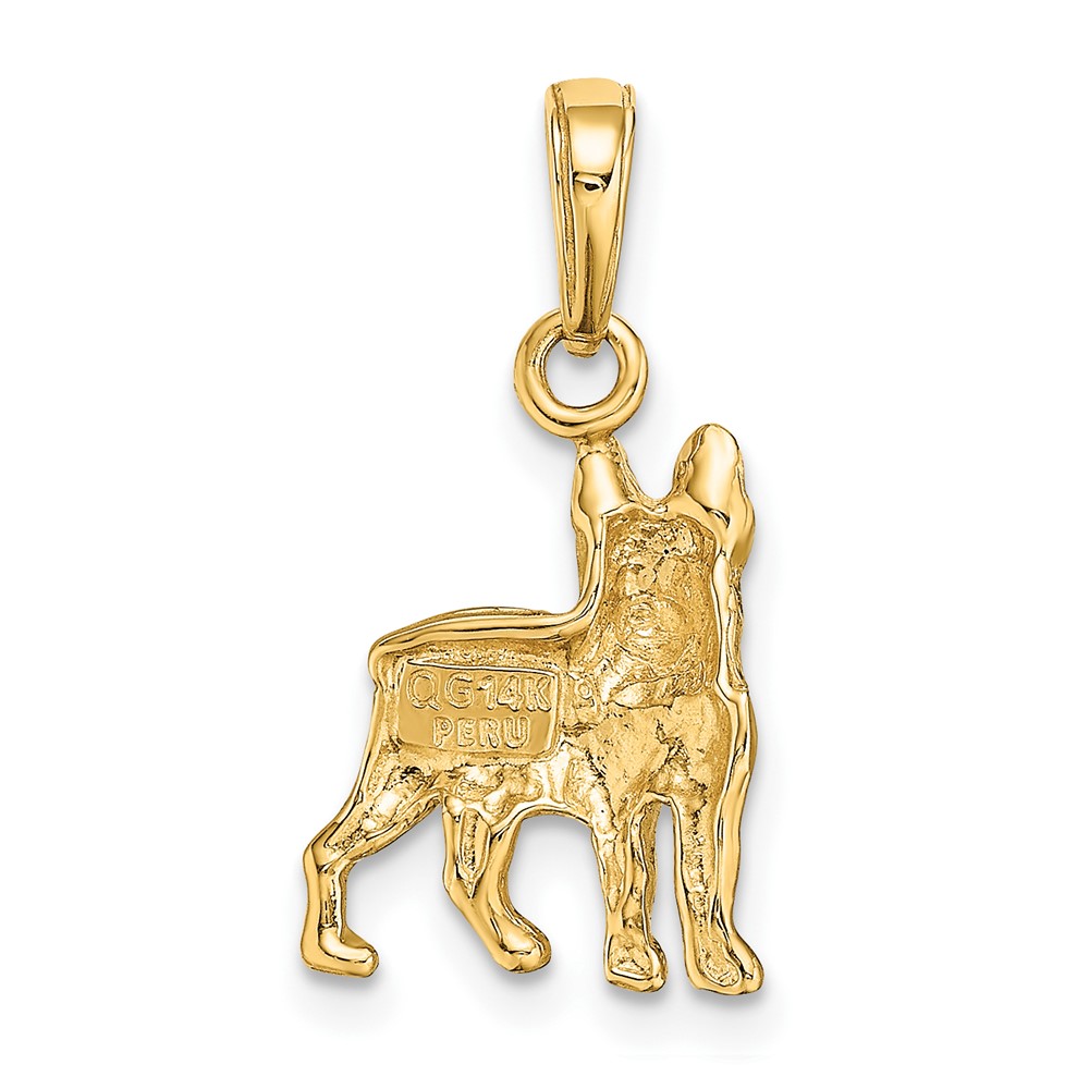 14k Boston Terrier Dog Pendant (K3425)