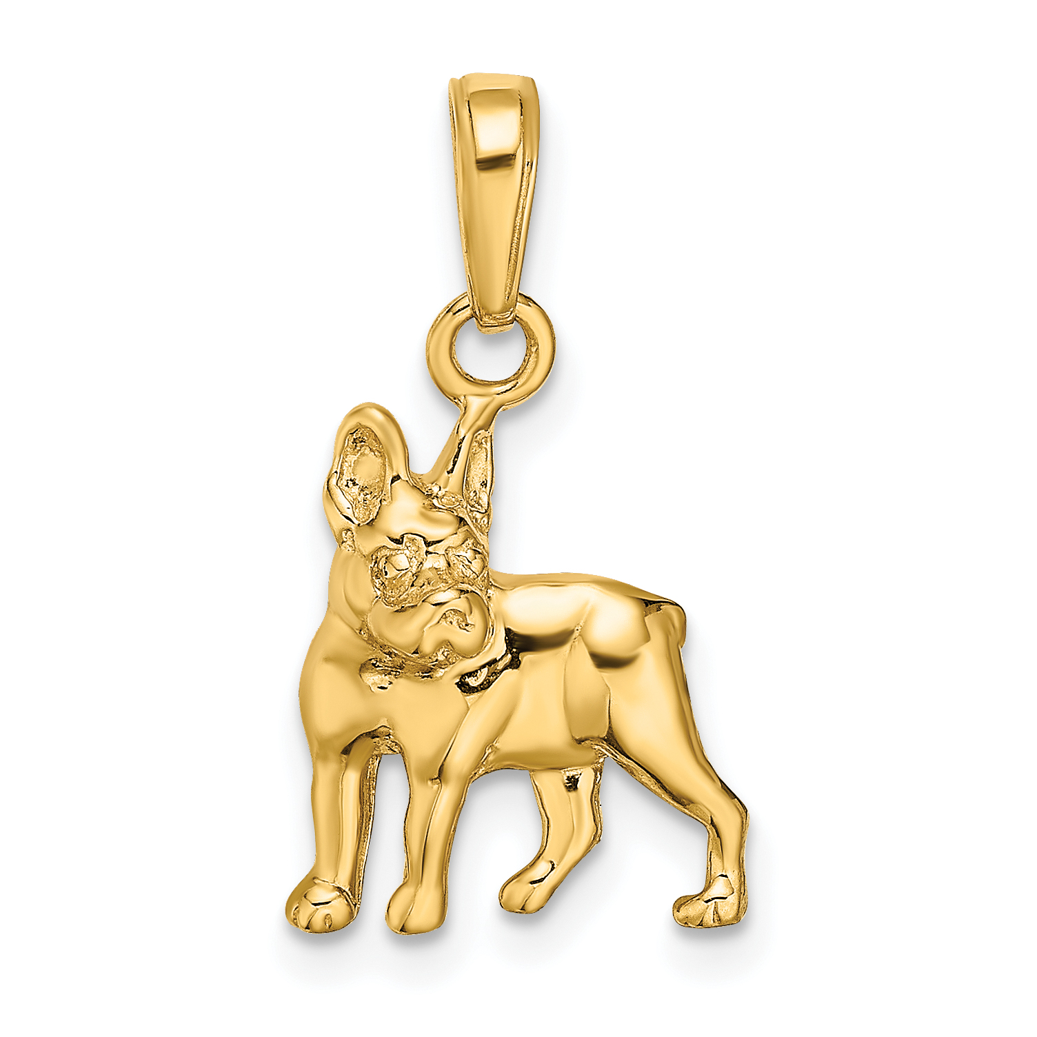 14k Boston Terrier Dog Pendant (K3425)