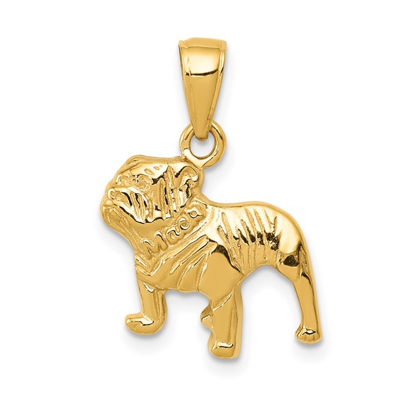Gold Polished Dog Pendants