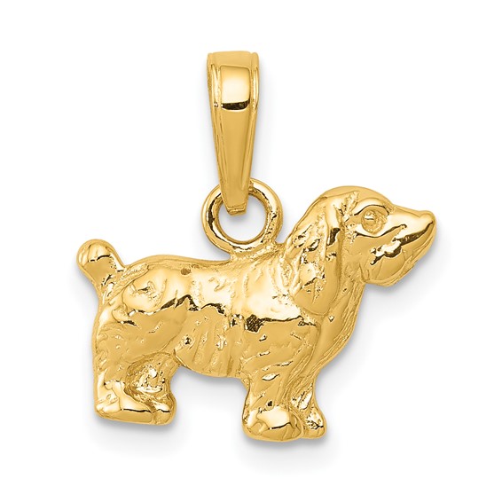 Gold Polished Dog Pendants