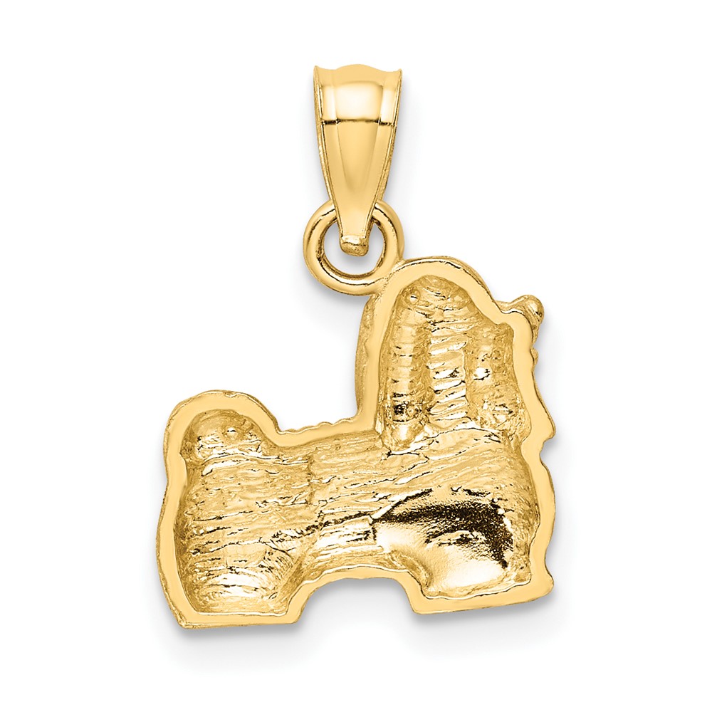 14K Diamond-cut Shih Tzu Pendant (K3432)