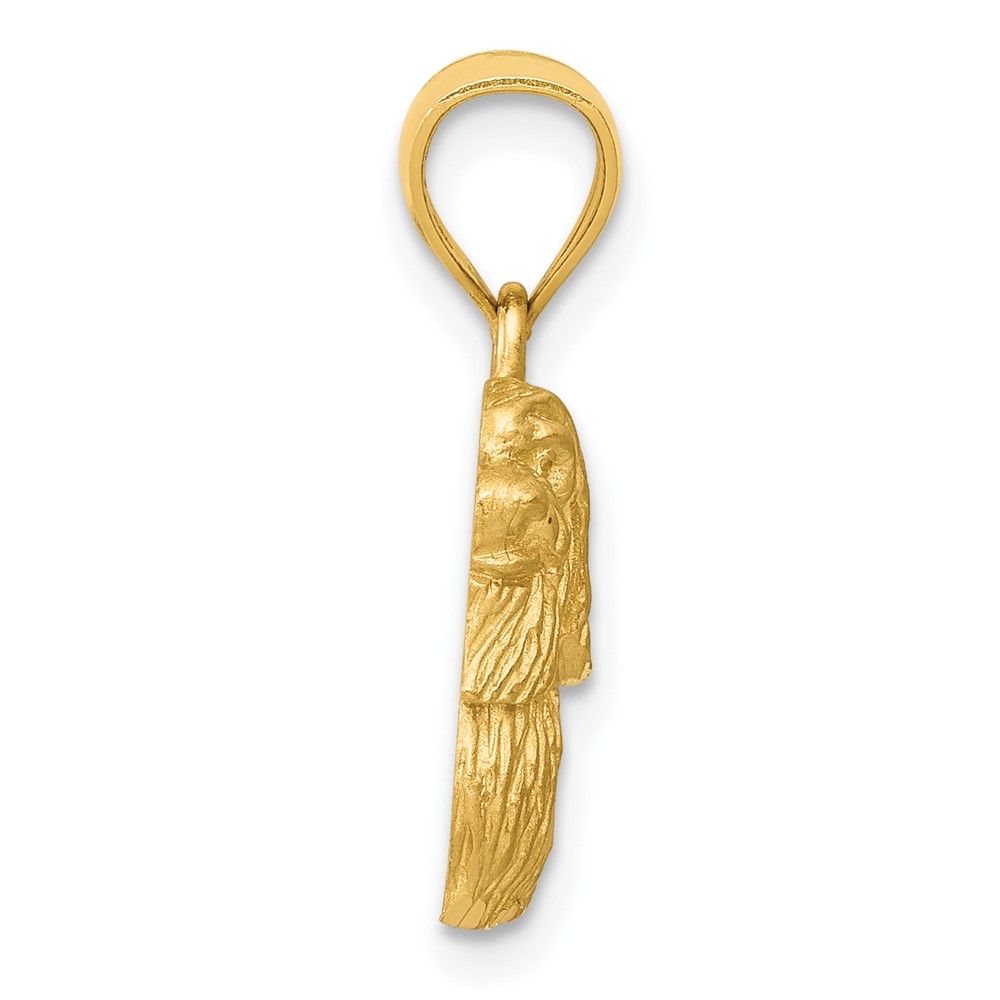 14K Diamond-cut Shih Tzu Pendant (K3433)