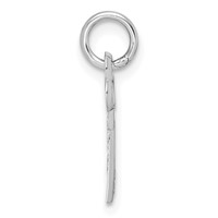 14K White Gold Key Letter B Initial Charm view 2