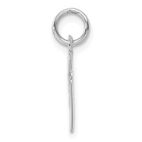14K White Gold Key Letter C Initial Charm view 2