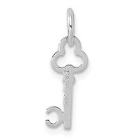 14K White Gold Key Letter C Initial Charm view 3