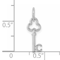 14K White Gold Key Letter C Initial Charm view 4