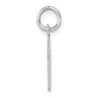14K White Gold Key Letter D Initial Charm view 2