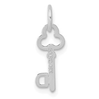 14K White Gold Key Letter D Initial Charm view 3