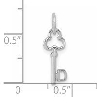 14K White Gold Key Letter D Initial Charm view 4