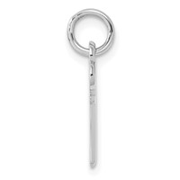 14K White Gold Key Letter G Initial Charm view 2