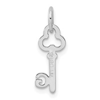 14K White Gold Key Letter G Initial Charm view 4