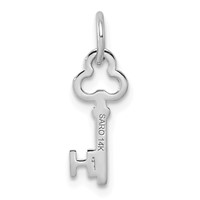 14K White Gold Key Letter H Initial Charm view 4