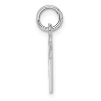 14K White Gold Key Letter I Initial Charm view 2