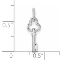 14K White Gold Key Letter I Initial Charm view 3
