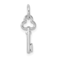 14K White Gold Key Letter I Initial Charm view 1