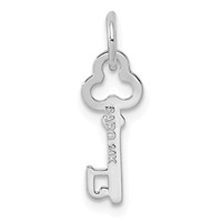 14K White Gold Key Letter J Initial Charm view 4