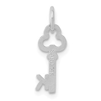 14K White Gold Key Letter K Initial Charm view 4