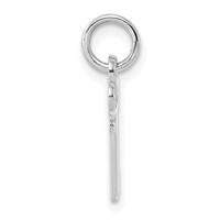 14K White Gold Key Letter L Initial Charm view 2