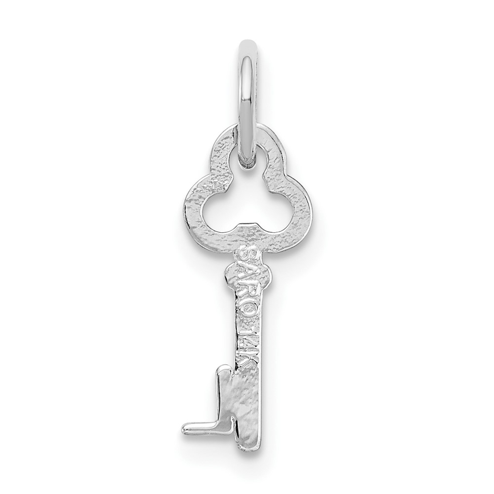 14K White Gold Key Letter L Initial Charm (K3434L)