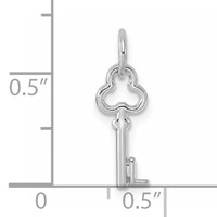 14K White Gold Key Letter L Initial Charm view 3