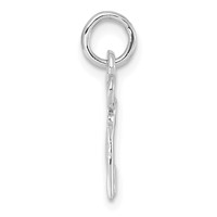14K White Gold Key Letter M Initial Charm view 2