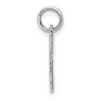 14K White Gold Key Letter N Initial Charm view 2