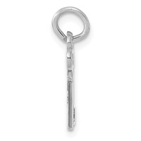 14K White Gold Key Letter O Initial Charm view 2