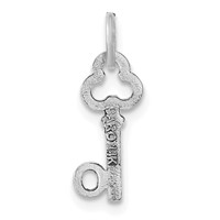 14K White Gold Key Letter O Initial Charm view 4